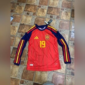 Adidas Spain 2026 Lamine Yamal Long Sleeve World Cup Player Jersey Size M